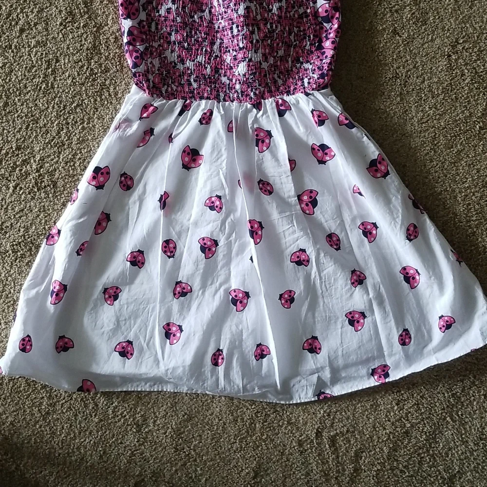 Lilly Pulitzer Felicity Resort White Ladybug Garden Strapless Dress SIZE 8 - Picture 6 of 7